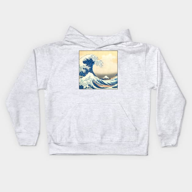 The Big Great Wave Off Hokusai Japanese Katsushika Kanagawa Kids Hoodie by CONCEPTDVS